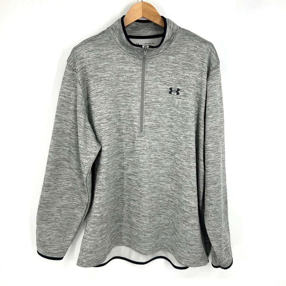 Under Armour Mens 3XL Armour‎ Fleece 1/4 Zip Pullover Grey Heather 1357145-066